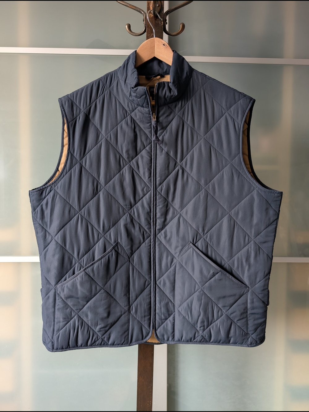 J. Crew Quilted Navy Vest - Classic Lightweight Layer - XL